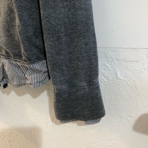 Projek Raw Button up Grey Sweater with Fooler shirt underneath. Unisex SMALL - Picture 6 of 15